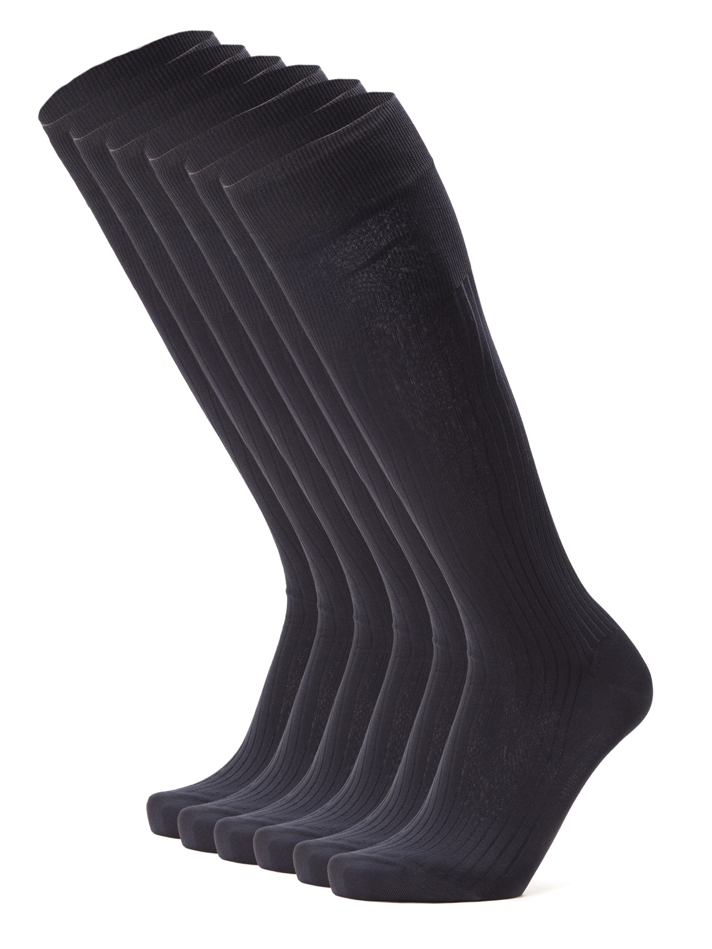 Ciocca Knee High Socks in Blue: front