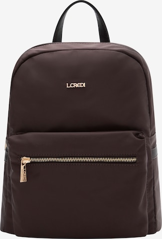 L.CREDI Backpack 'Alena' in Brown: front