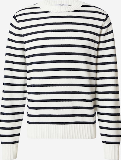 DAN FOX APPAREL Pulover 'Jonathan' u noćno plava / bijela, Pregled proizvoda