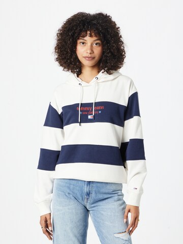 Tommy Jeans Sweatshirt in Wit: voorkant