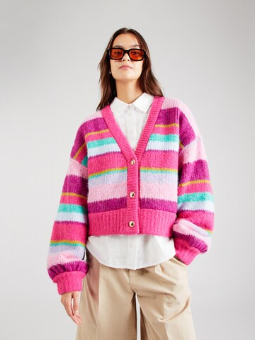 Harper & Yve Gebreid vest 'NOOR-CA' in Roze: voorkant