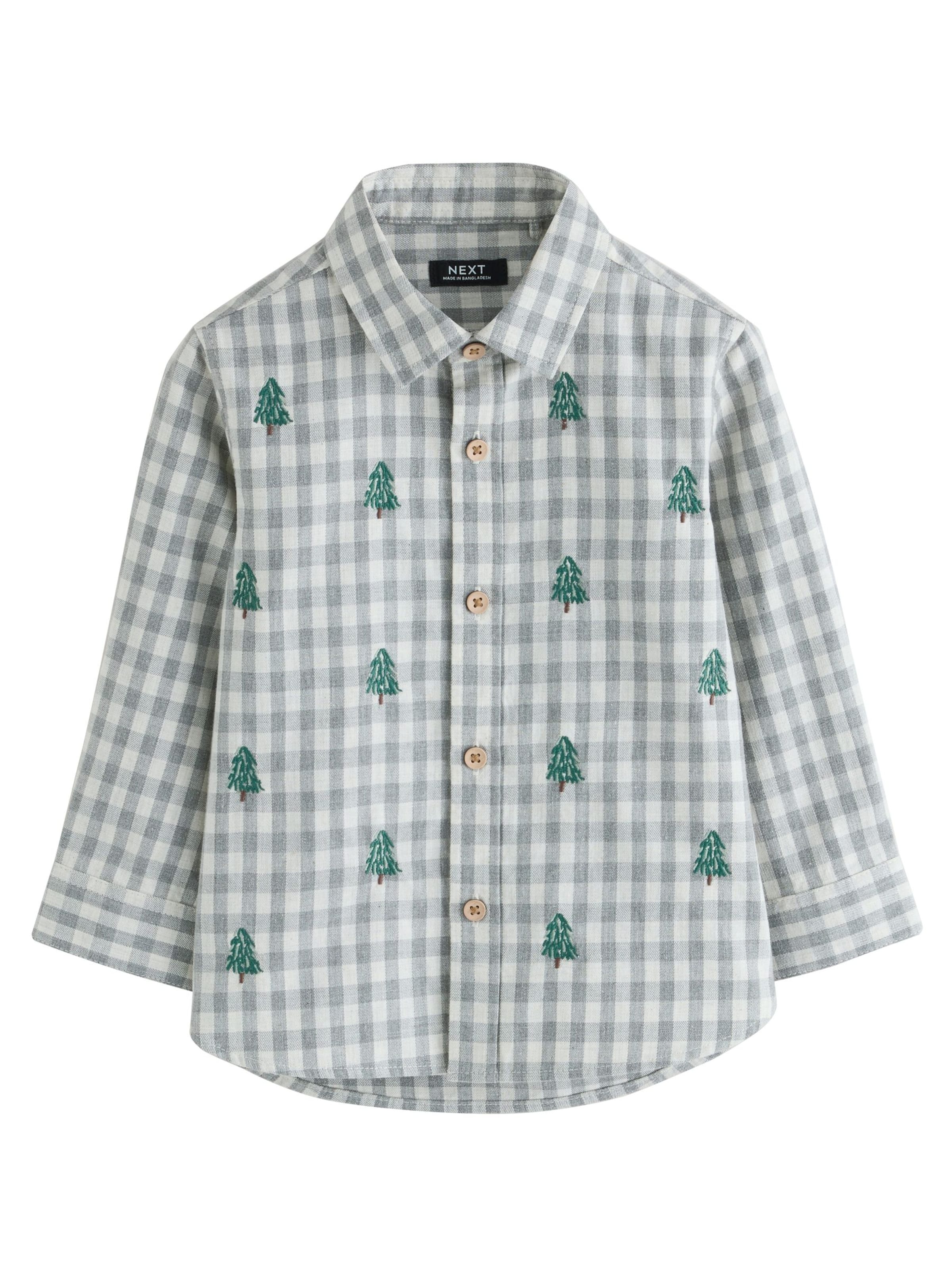 Next Rovný strih Košeľa - Sivá: predná strana