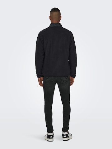 Only & Sons Fleece Jacket 'Just' in Black