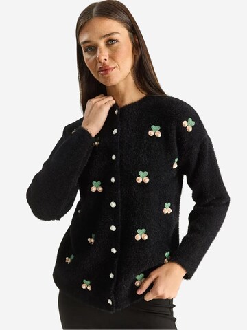 Bianco Lucci Strickjacke 'Strickjacken'‌‌‌‌‌‌‌‌‌ in Schwarz