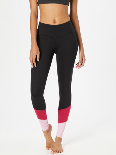 Hey Honey Workout Pants in Pitaya / Pastel pink / Black, View model