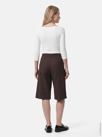 Regular Pantalon à pince PIECES en marron