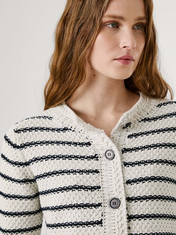 Pepe Jeans Strickjacke 'Cassie' in Weiß