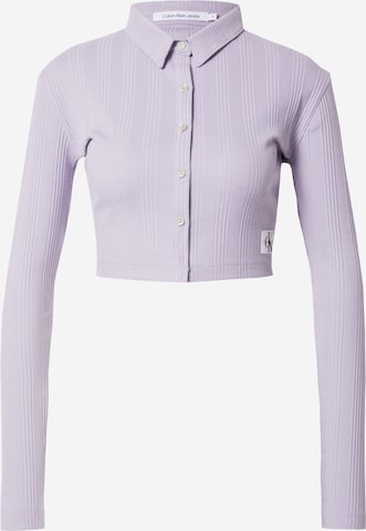 Calvin Klein Jeans Блуза в лилав: отпред
