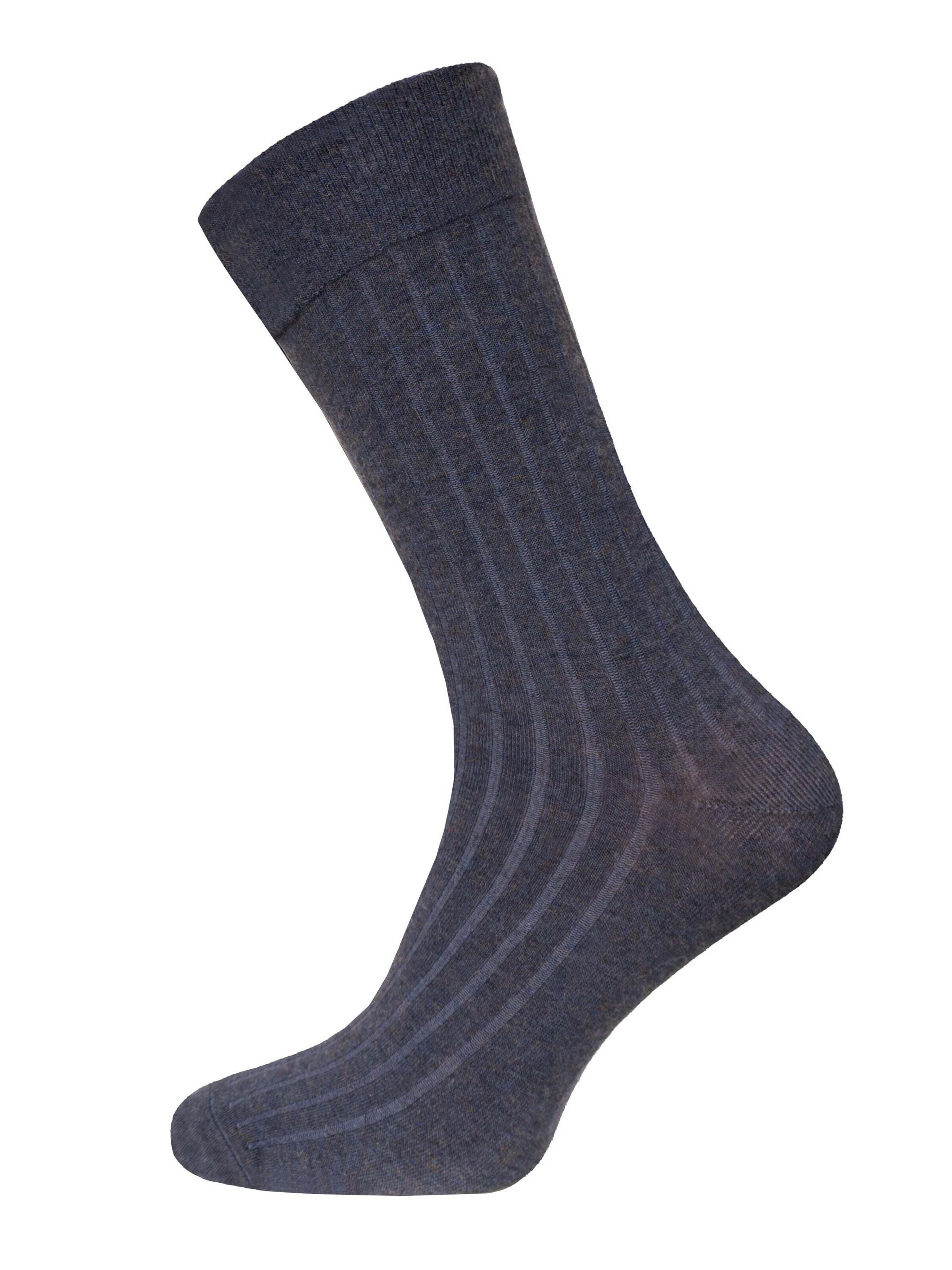 HomeOfSocks Socken 'Ein Paar Bio Baumwoll Kamelhaar Basic Business Wollsocke - Extra Weich und Angenehmer Halt'‌‌‌ in Grau