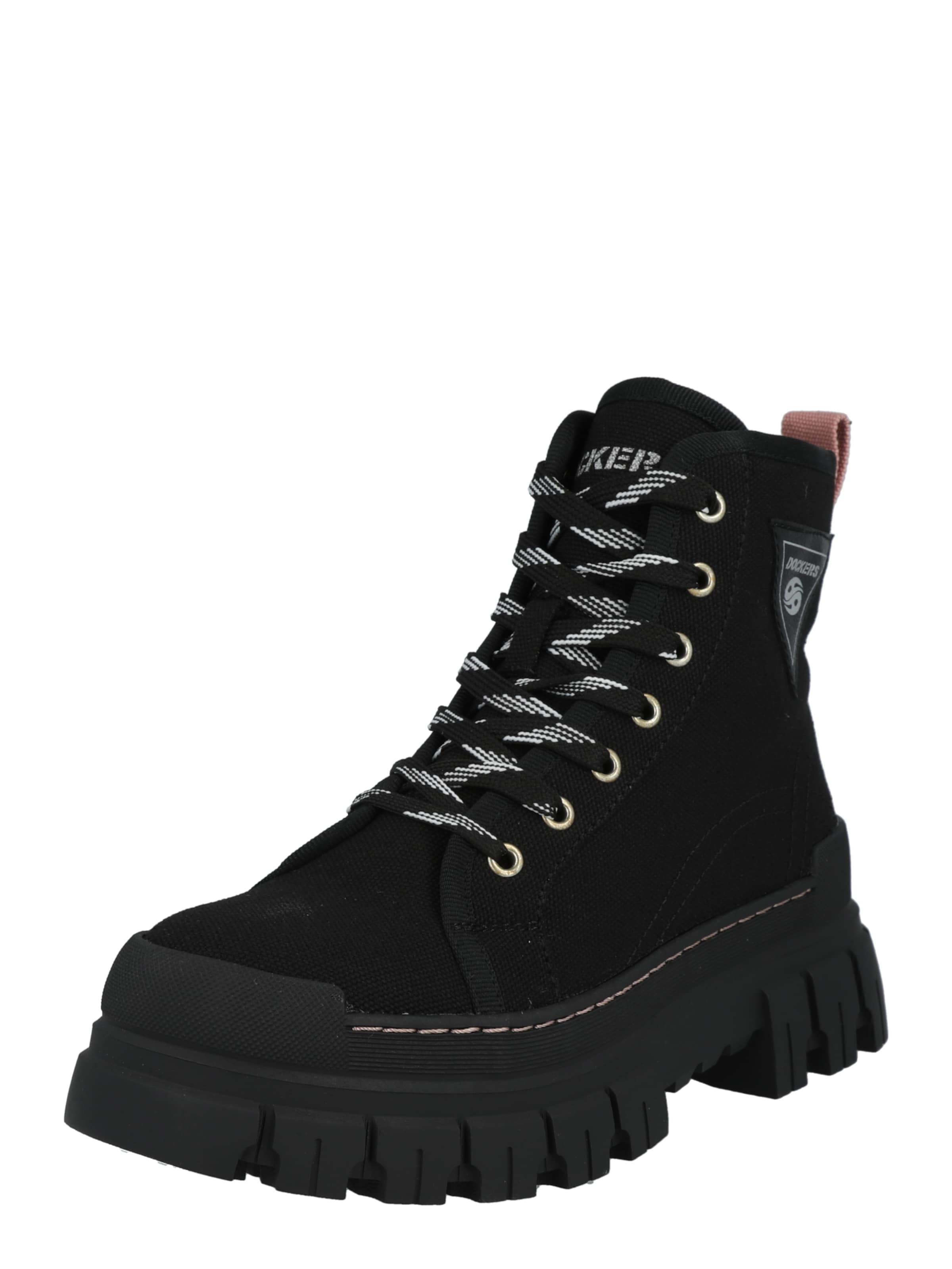 Bottines à lacets Dockers by Gerli en noir : devant