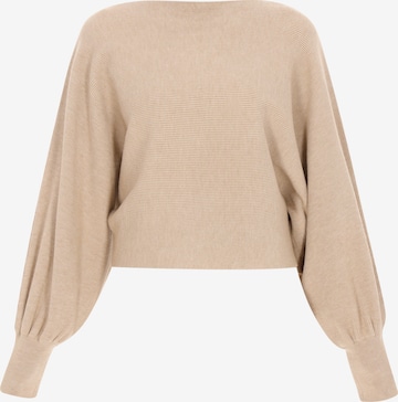 Pull-over DreiMaster Maritim en beige : devant
