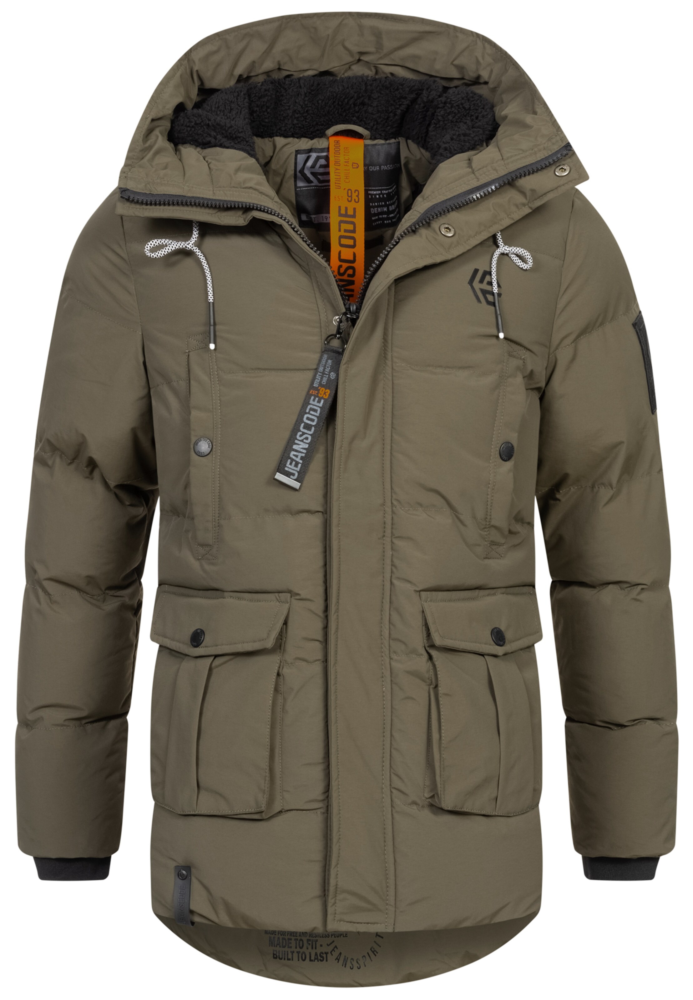 INDICODE JEANS Winterjas ' Rene ' in Groen: voorkant