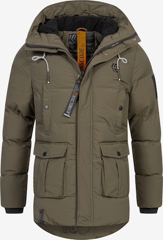 INDICODE JEANS Winter jacket ' Rene ' in Green: front