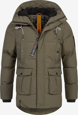 INDICODE JEANS Winter Jacket ' Rene ' in Green: front