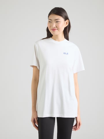 JACK WOLFSKIN Λειτουργικό μπλουζάκι 'LIVE WILD' σε λευκό