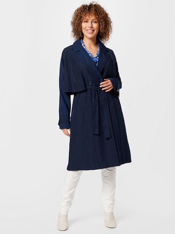 Persona by Marina Rinaldi Ανοιξιάτικο και φθινοπωρινό παλτό σε μπλε: μπροστά