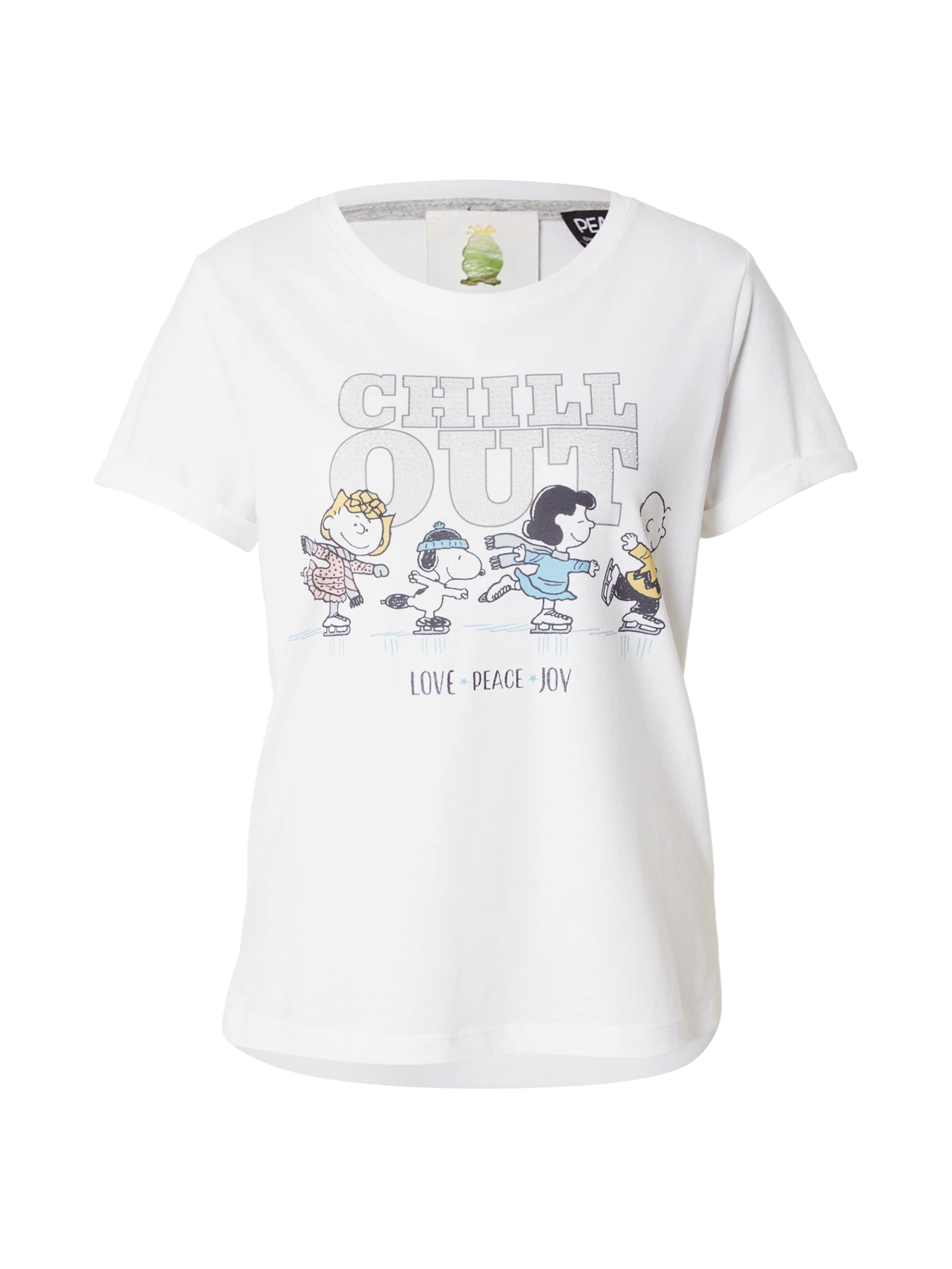 PRINCESS GOES HOLLYWOOD T-Shirt 'Peanuts Winter' in Weiß: Vorderseite