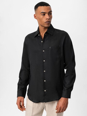 Antioch Regular fit Button Up Shirt in Black