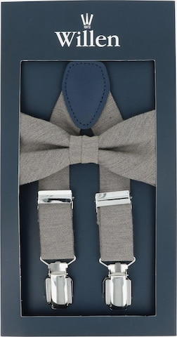 WILLEN Suspenders 'Uni Melange' in Beige: front