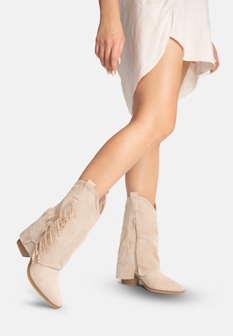 Bottes de cowboy Salinyang en beige