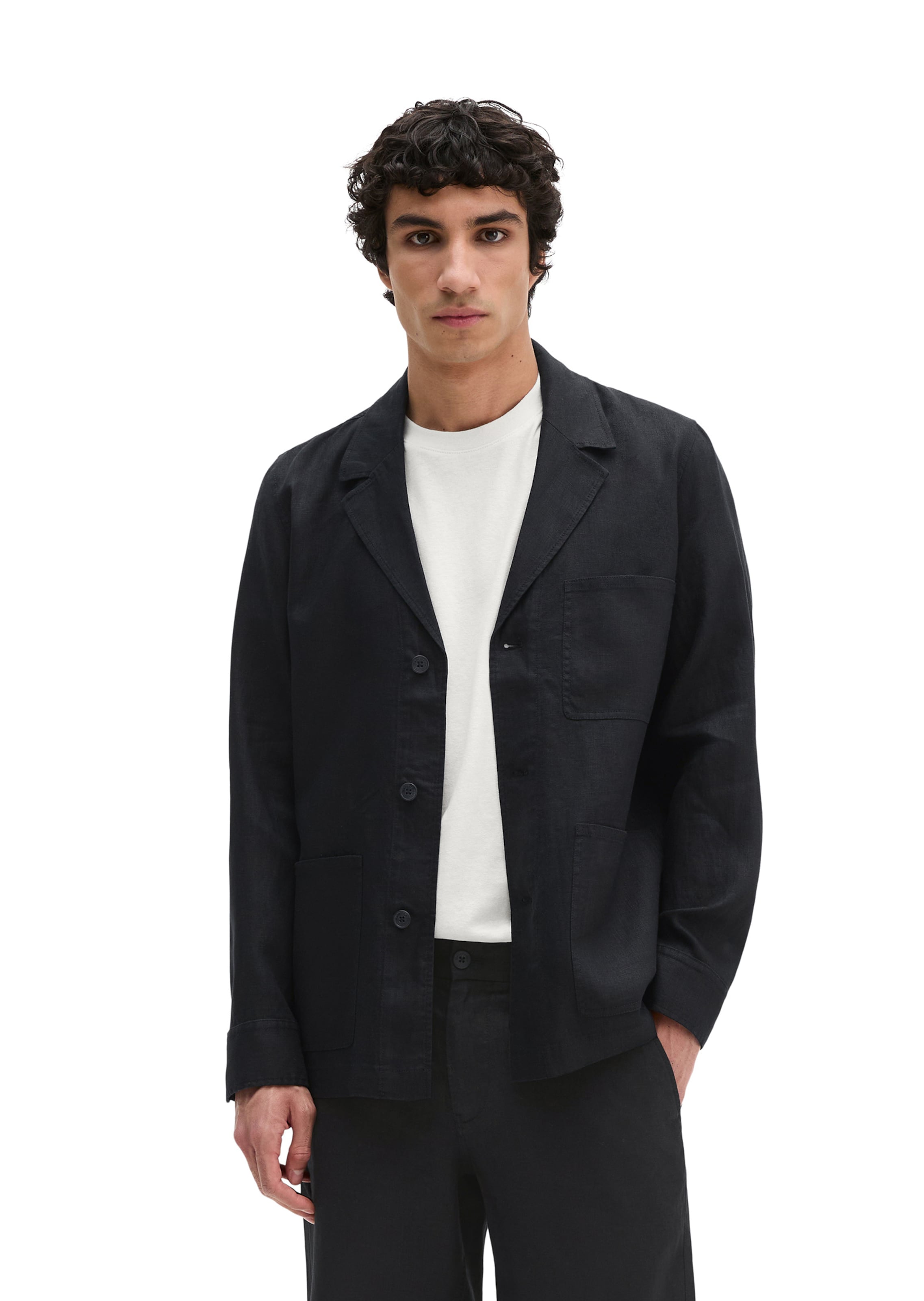 Marc O'Polo Comfort fit Suit Jacket in Black: front