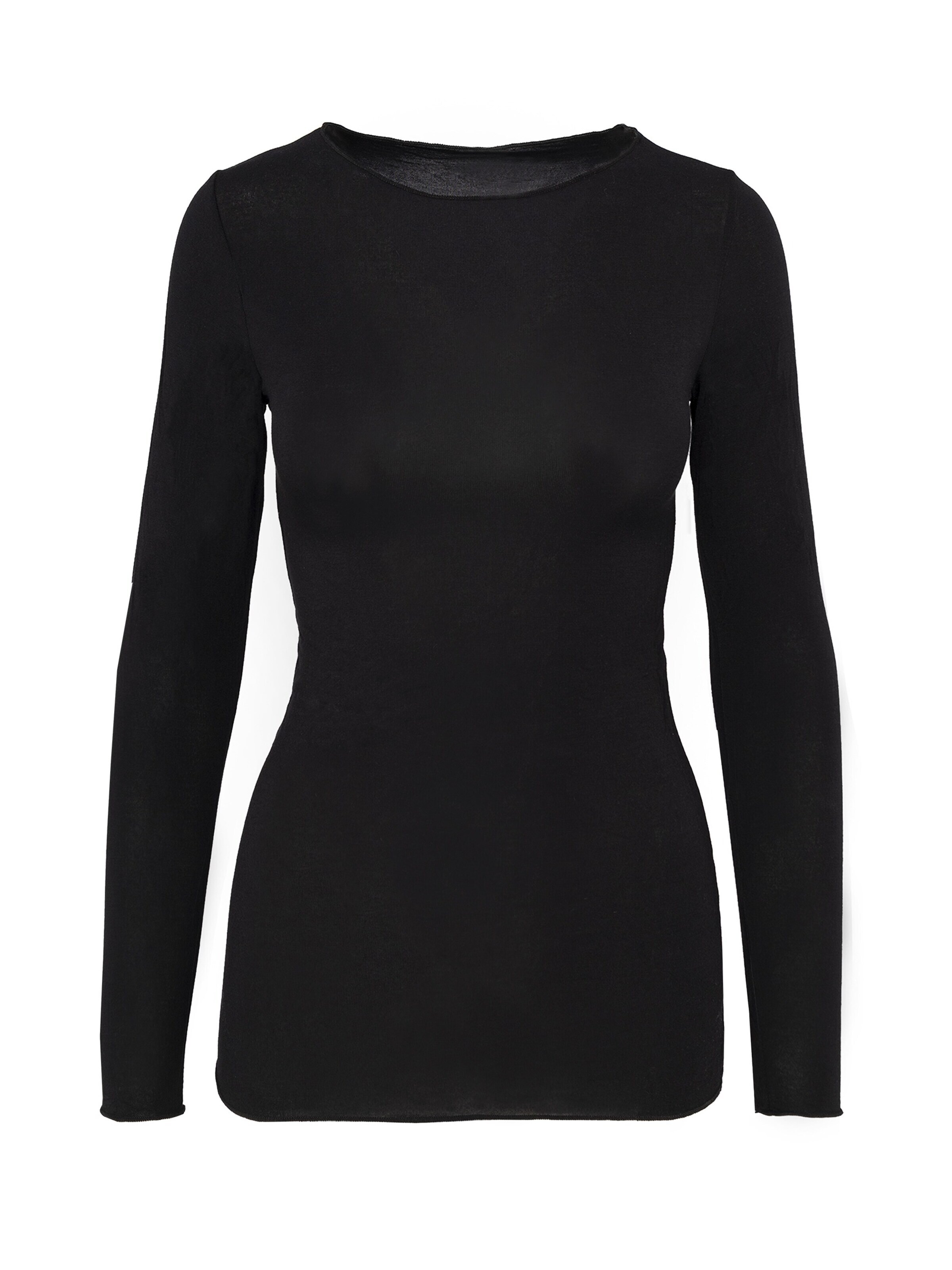 Ciocca Onderhemd 'Cashmere undershirt barchetta' in Zwart: voorkant