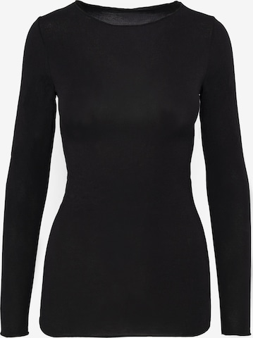 Ciocca - Camiseta térmica 'Cashmere undershirt barchetta' en negro: frente