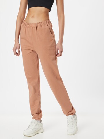 ROXY Tapered Workout Pants in Brown: front