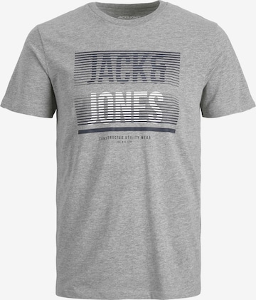 JACK & JONES Тениска 'BRIX' в сиво: отпред