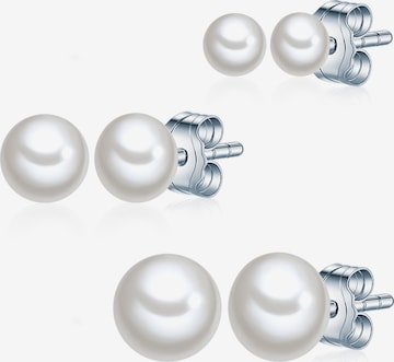 Boucles d'oreilles Valero Pearls en argent : devant