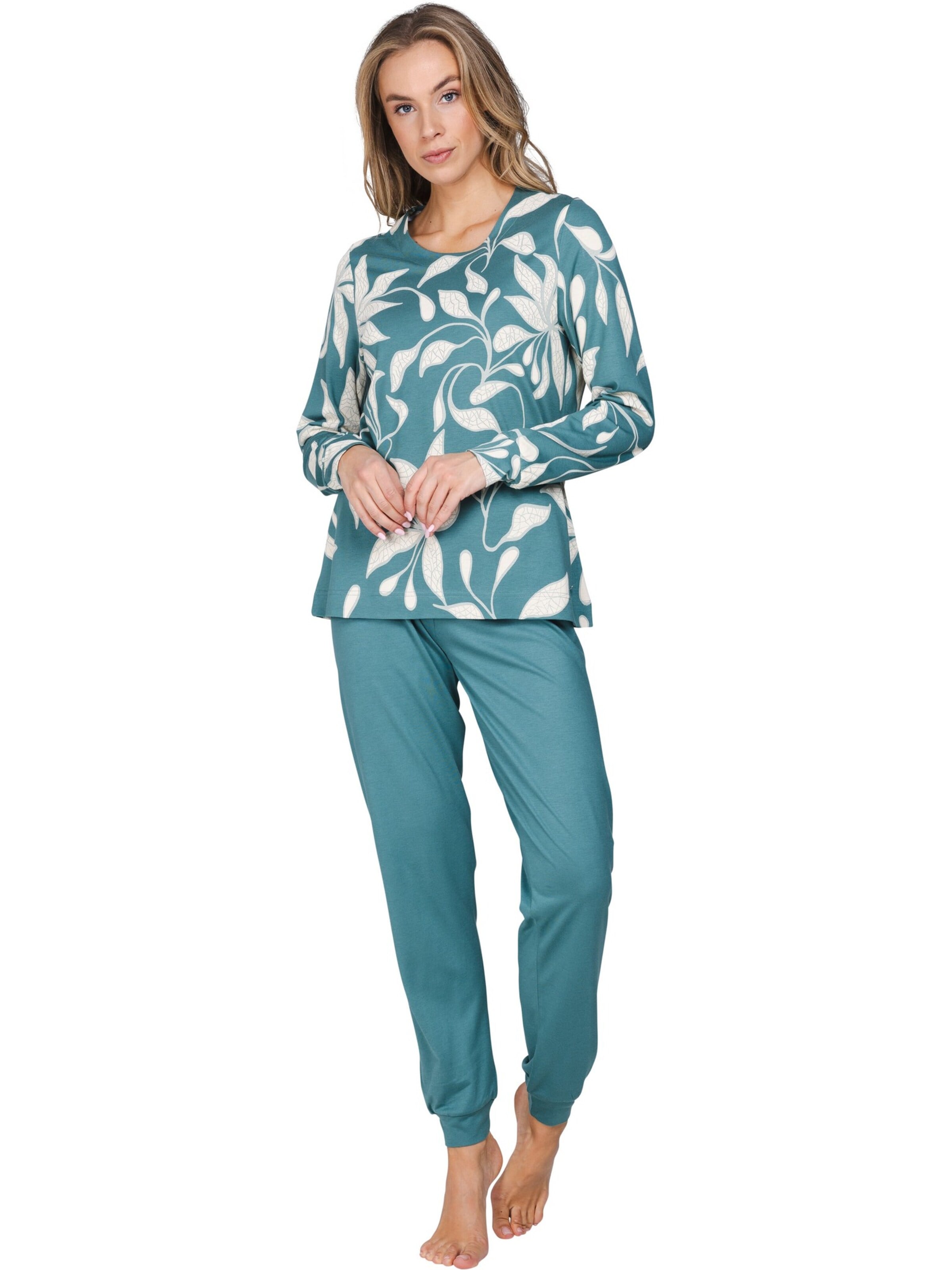 Pastunette Pyjama 'Nordic Leaf' in Beige