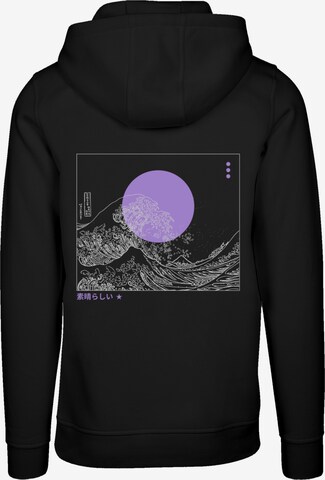 F4NT4STIC Sweatshirt 'Kanagawa Welle Japan' in Zwart