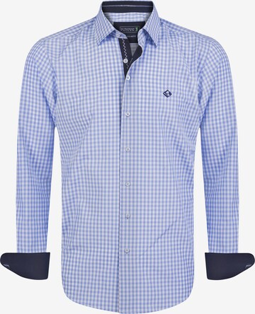 Coupe regular Chemise 'Poseidon' Sir Raymond Tailor en bleu : devant