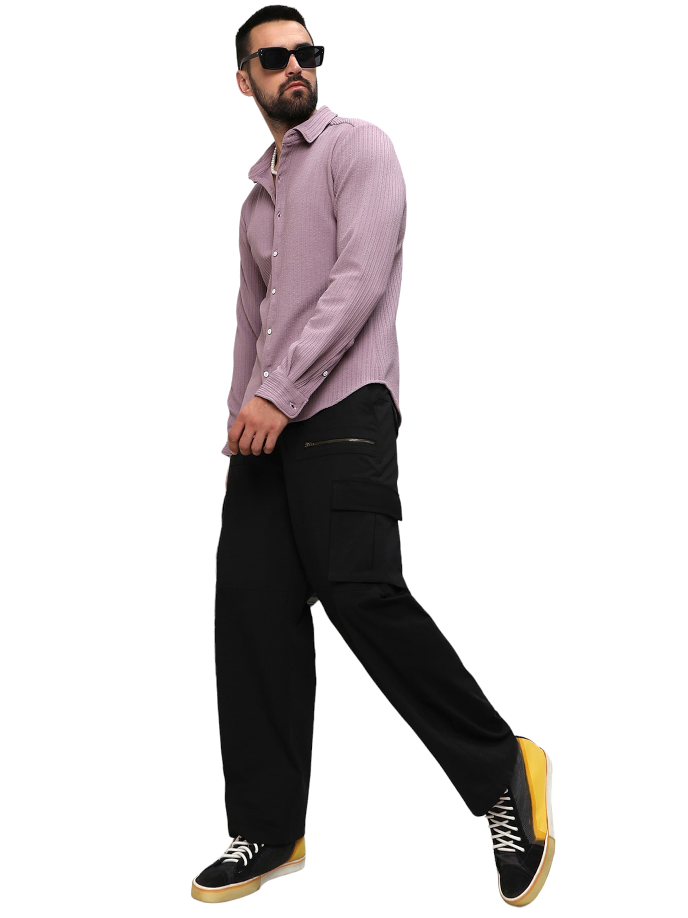 Coupe regular Chemise 'Koa' Campus Sutra en violet