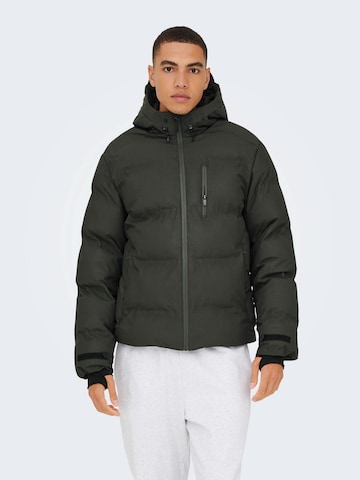 Only & Sons Jacke 'ONSMATHIS' in Grau: Vorderseite