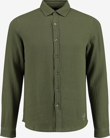 Key Largo - Regular Fit Camisa 'MSH FINCA' em verde: frente