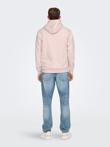 Only & Sons Regular fit Sweatshirt 'ONSCERES' in Pink