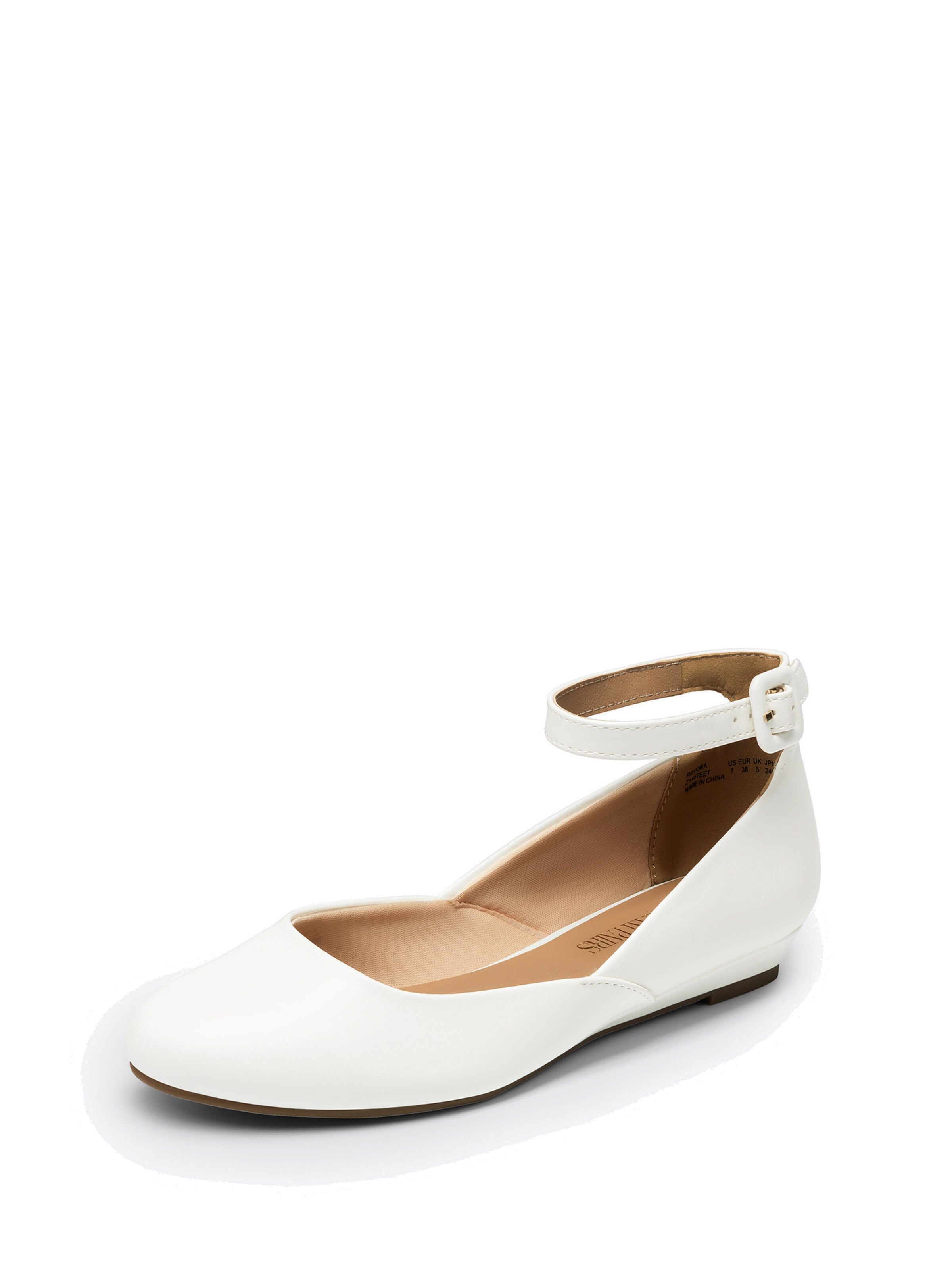 Dream Pairs Ballet Flats 'DREAM PAIRS Ballerinas Damen Flache Schuhe Damen' in White: front