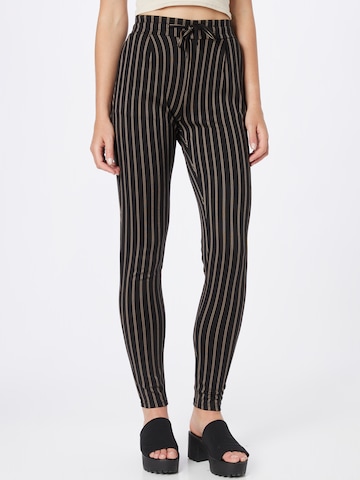 ICHI Slim fit Pants in Black: front