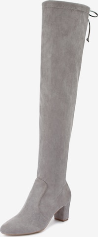 LASCANA Over the Knee Boots in Grey: front