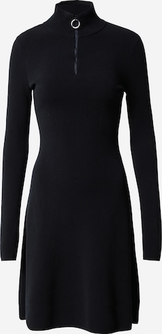 HUGO RedPletena haljina 'Sleonna' - crna boja: prednji dio