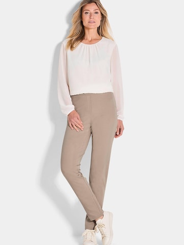 Goldner Slimfit Broek 'Bella' in Beige