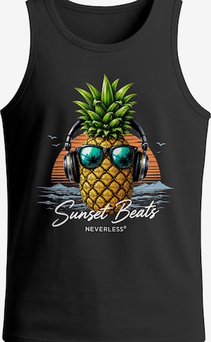 Neverless Shirt 'Sunset Beats' in Schwarz: Vorderseite