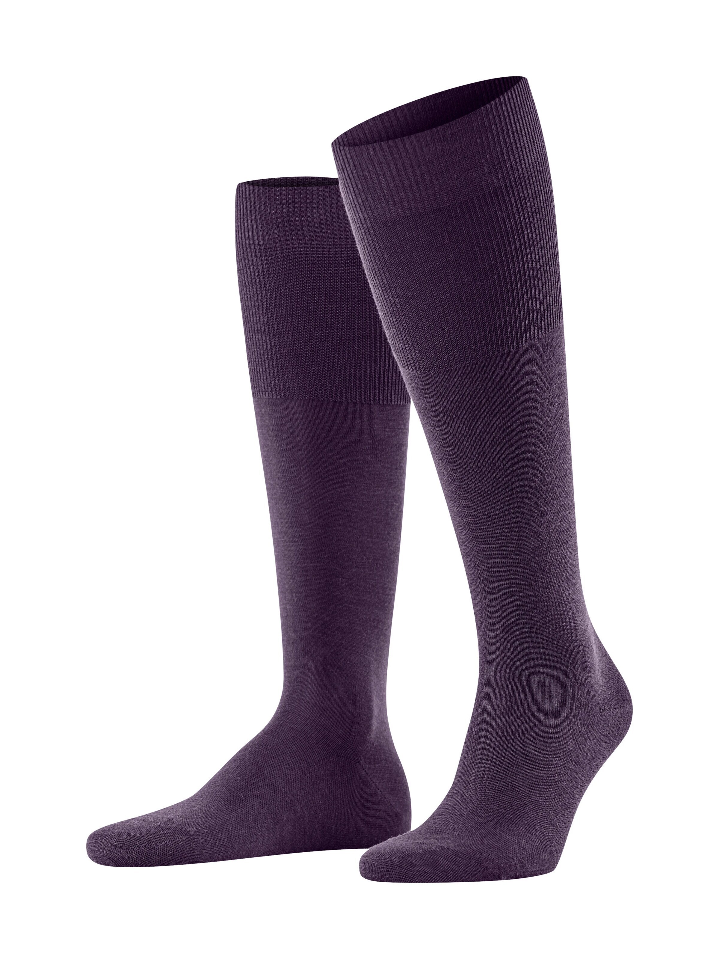 FALKE Knee High Socks 'Airport' in Purple: front