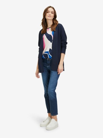 Betty & Co Casual-Strickjacke ohne Verschluss in Blau