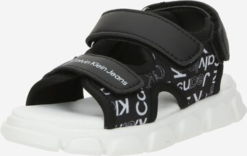 Chaussures ouvertes Calvin Klein Jeans en noir : devant