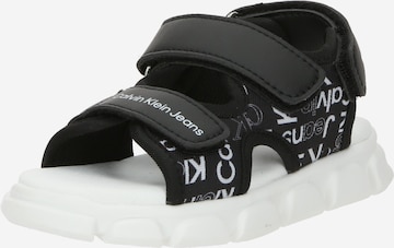 Calvin Klein Jeans Sandaalid, värv must: eest vaates