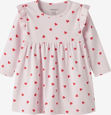 NAME IT Jurk 'NBFBHEART' in Roze: voorkant