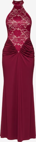 Ombre Abendkleid in Rot: Vorderseite