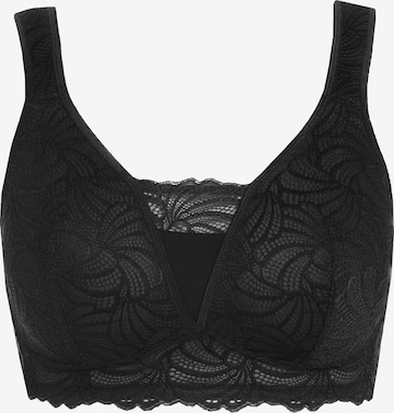 Ulla Popken Bustier BH in Schwarz: Vorderseite